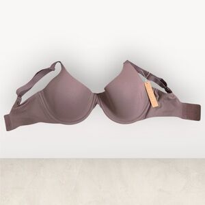 SKIMS FITS EVERYBODY PLUNGE BRA UMBER NWT 34H